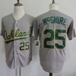 Mitchell And Ness Oakland Athletics #25 Mark McGwire Grey Throwback Stitched Jersey