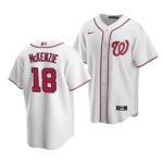 Men's Washington Nationals #18 Jared McKenzie 2022 Draft Jersey White Home