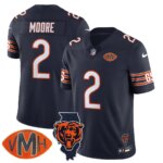 DJ Moore #2 Chicago Bears CHI Honor Virginia Halas McCaskey Jersey - All Stitched
