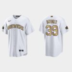 Men's Milwaukee Brewers #39 Corbin Burnes 2022 All-Star Game Cool Base Jersey - White