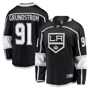 Carl Grundstrom Los Angeles Kings Home Breakaway Player Jersey - Black