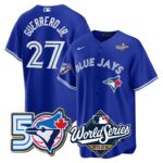 Vladimir Guerrero Jr. #27 Toronto Blue Jays 50th 2025 World Series Limited Jersey Stitched Royal