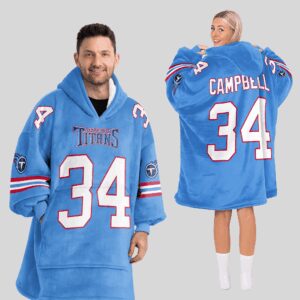 Adult E.C 34 Tennessee Football Unisex Blanket Hoodie