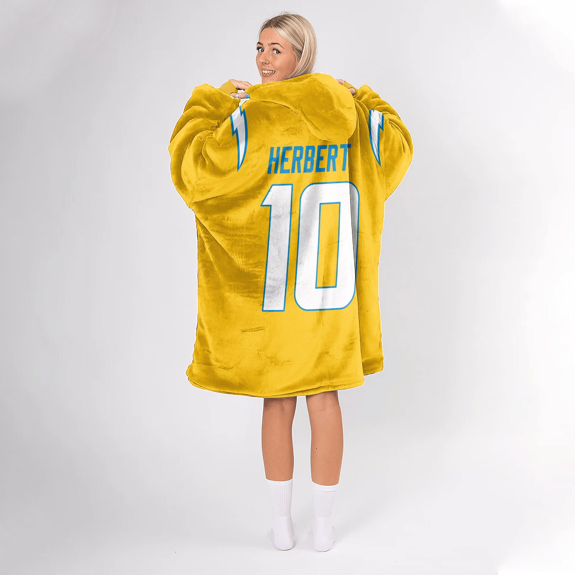 10 Los Angeles C Football Unisex Blanket Hoodie - Image 7