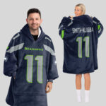 Adult 11 Seattle Football Unisex Blanket Hoodie