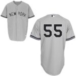 Men's New York Yankees #55 Russell Martin Grey Stitched Jersey