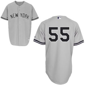 Men's New York Yankees #55 Russell Martin Grey Stitched Jersey