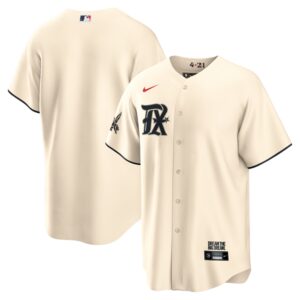 Men's Texas Rangers   Cream 2023 City Connect Cool Base Jersey