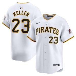 Men's Pittsburgh Pirates Mitch Keller  White Home Limited Player Jersey