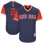 Red Boston Red Sox #2 Xander Bogaerts Navy "X" Players Weekend Stitched Jersey