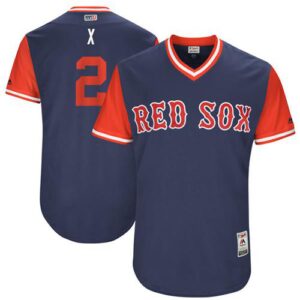 Red Boston Red Sox #2 Xander Bogaerts Navy "X" Players Weekend Stitched Jersey