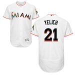 Miami Marlins #21 Christian Yelich White Flexbase Collection Stitched Jersey