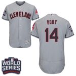 Cleveland Indians #14 Larry Doby Grey Flexbase Collection 2016 World Series Bound Stitched Jersey