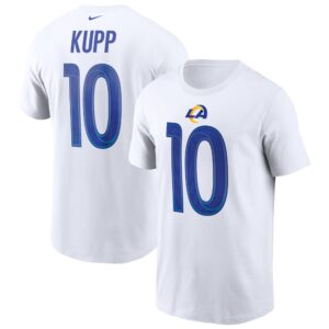 Men's Cooper Kupp White Los Angeles Rams Name & Number T-Shirt