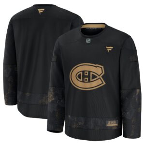 Men's Montreal Canadiens  Black 2024 Military Appreciation Practice Jersey