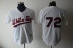 1990 Mitchell And Ness Chicago White Sox #72 Carlton Fisk White Throwback Stitched Jersey