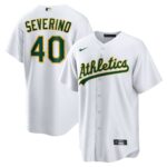 Athletics Luis Severino #40 White Home Replica Jersey