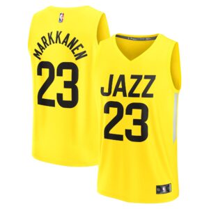Lauri Markkanen Utah Jazz  Youth Fast Break Player Jersey - Icon Edition - Yellow