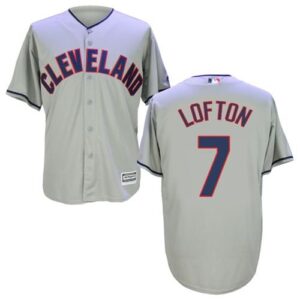 Cleveland Indians #7 Kenny Lofton Grey New Cool Base Stitched Jersey