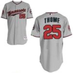 Minnesota Twins #25 Jim Thome Grey Cool Base Stitched Jersey