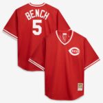 Cincinnati Reds Johnny Bench #5 Mitchell & Ness Red Cooperstown Collection Big & Tall Mesh Batting Practice Jersey