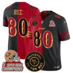 Jerry Rice #80 San Francisco 49ers SF 2025 "Rivalries" 5x Champions & Faithful To The Bay Patch Vapor Limited Jersey - All Stitched
