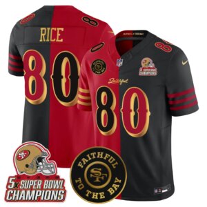 Jerry Rice #80 San Francisco 49ers SF 2025 "Rivalries" 5x Champions & Faithful To The Bay Patch Vapor Limited Jersey - All Stitched