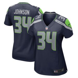Josh Johnson Seattle Seahawks  Women's Game Jersey - College Navy