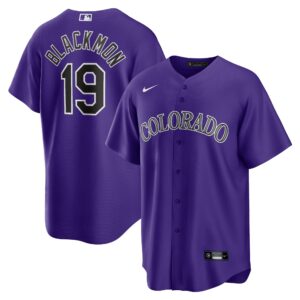 Men's Colorado Rockies Charlie Blackmon  Purple Alternate Replica Player Name Jersey