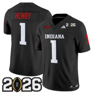 Roman Hemby #1 Ndiana Hoosiers IND 2026 CFP Final Patch Vapor Limited Jersey V2 - All Stitched
