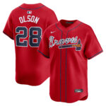 Atlanta Braves Matt Olson #28 Red Alternate Limited Player Jersey
