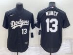 Men's  Los Angeles Dodgers #13 Max Muncy Black Stitched Cool Base Jersey