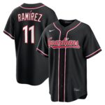 Cleveland Guardians José Ramírez #11 Fashion Replica Black Out Jersey