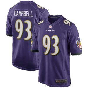 Calais Campbell Baltimore Ravens  Game Player Jersey - Purple