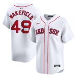 Men's Boston Red Sox Tim Wakefield  White Home Limited Player Jersey