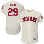 Cleveland Indians #29 Satchel Paige Cream Flexbase Collection Stitched Jersey