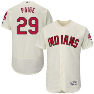 Cleveland Indians #29 Satchel Paige Cream Flexbase Collection Stitched Jersey