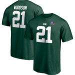 Men's Charles Woodson Green Green Bay Packers Hall of Fame Class of 2021 Name & Number T-Shirt