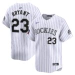 Men's Colorado Rockies Kris Bryant  White 2024 World Tour Mexico City Series Home Limited Player Jersey