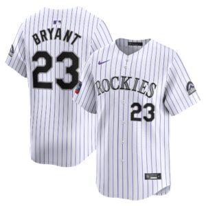 Men's Colorado Rockies Kris Bryant  White 2024 World Tour Mexico City Series Home Limited Player Jersey