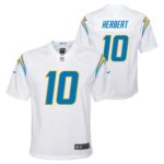 Justin Herbert Los Angeles Chargers  Youth Team Game Jersey - White
