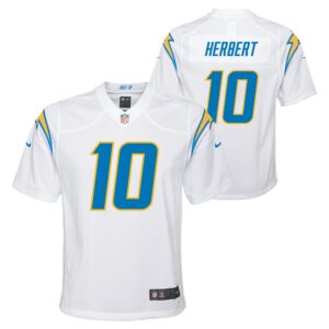Justin Herbert Los Angeles Chargers  Youth Team Game Jersey - White