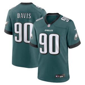 Davis Philadelphia Eagles Team Game Jersey - Midnight Green