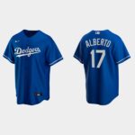 Men's Los Angeles Dodgers #17 Hanser Alberto Replica Alternate Cool Base Jersey - Royal