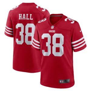 Kemon Hall San Francisco 49ers Team Game Jersey -  Scarlet