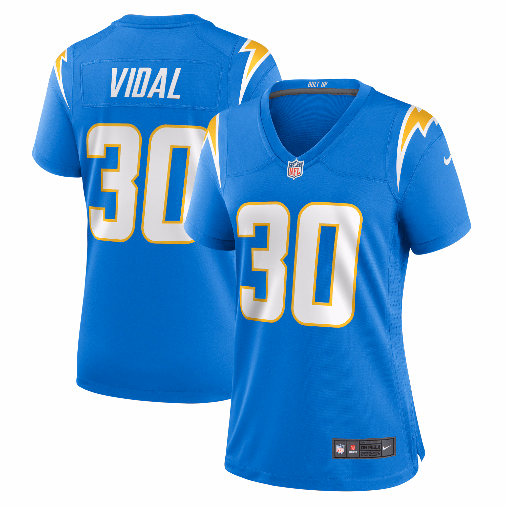 Kimani Vidal Los Angeles Chargers Women's  Game Jersey -  Powder Blue