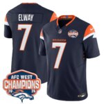 John Elway #7 Denver Broncos DEN AFC West Champions Patch Vapor Limited Jersey V2 - All Stitched