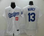 Men's Los Angeles Dodgers #13 Max Muncy White Stitched Flex Base  Jersey