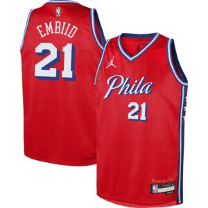 Joel Embiid Philadelphia 76ers  Youth Swingman Jersey - Statement Edition - Red