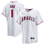 Los Angeles Angels  White #1 Dad Home Replica Jersey